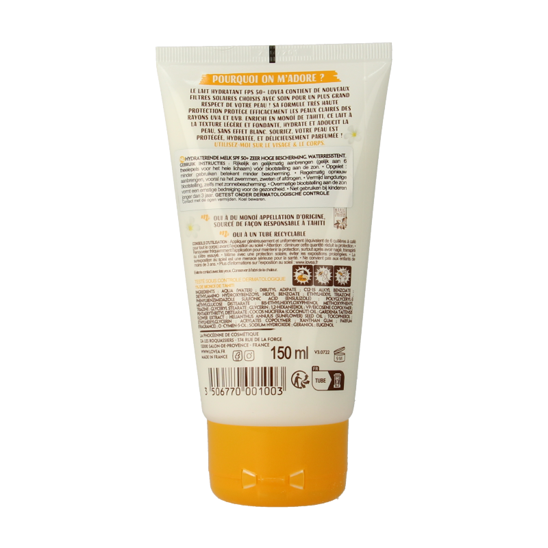 Lovea Moisturizing milk SPF50+ 150 Milliliter