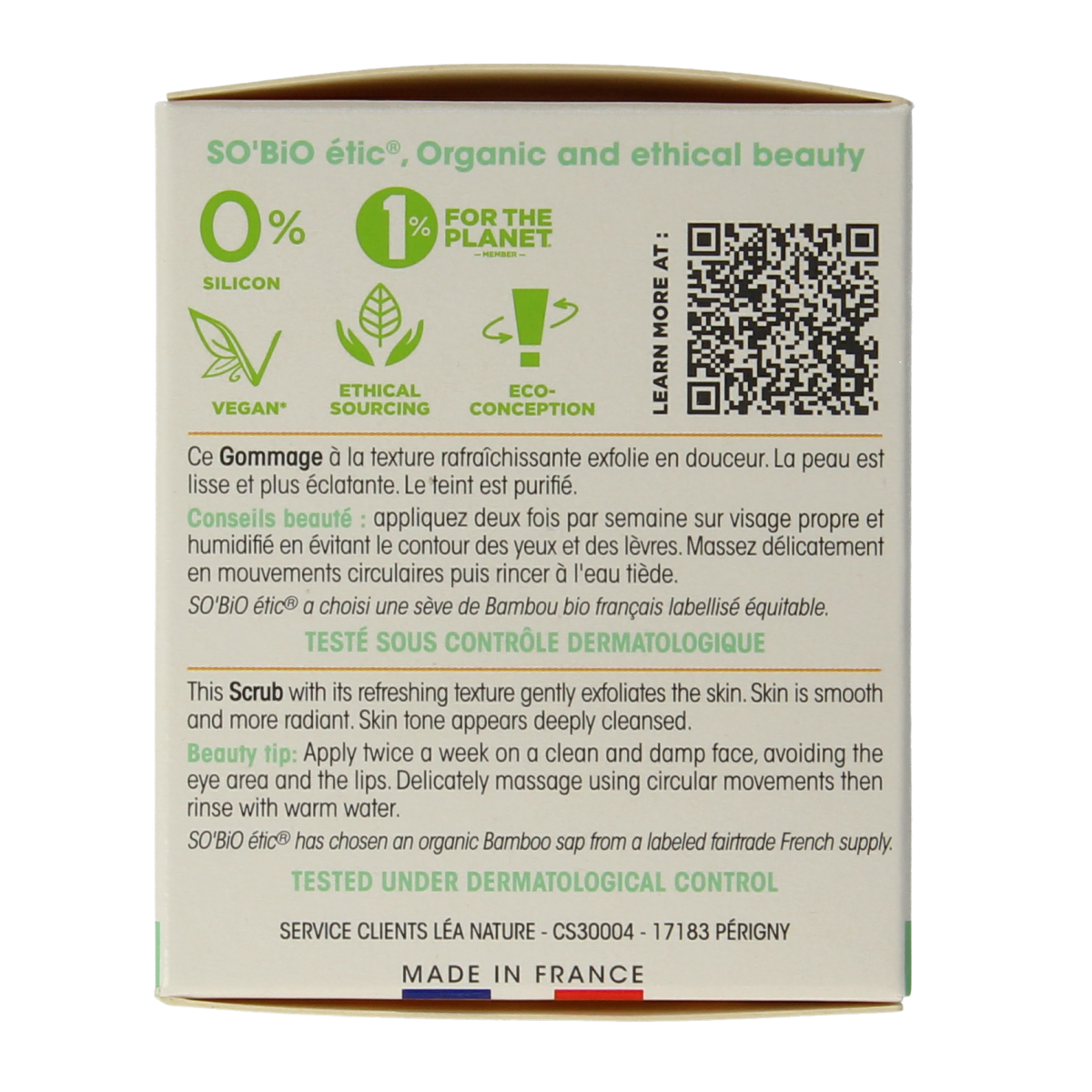 So Bio Etic Bamboo Deep cleansing smoothing scrub 50.00 Milliliter