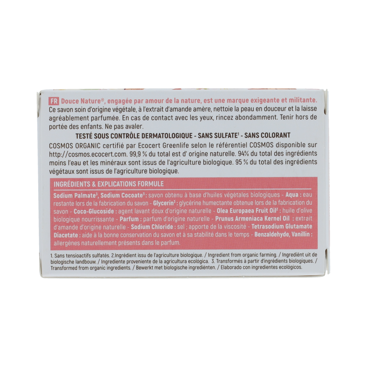 Douce Nature Almond softness amandel zeep bar 100.00 Gram