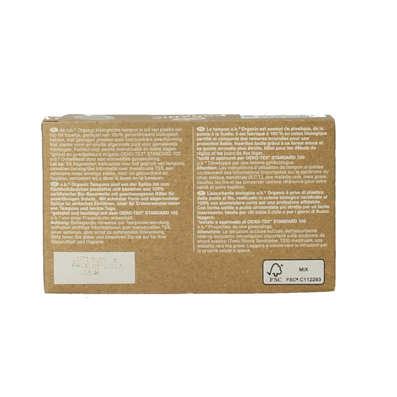 OB Tampons organic mini 16 Stuks