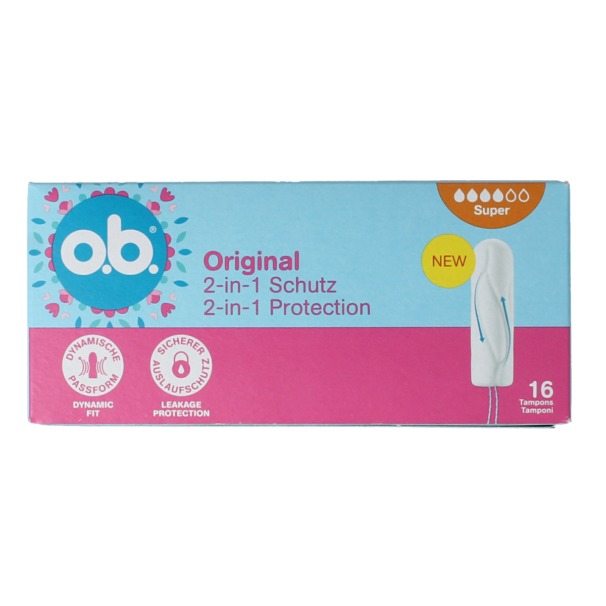 OB Tampons original dynamic fit super 16.00 Stuks