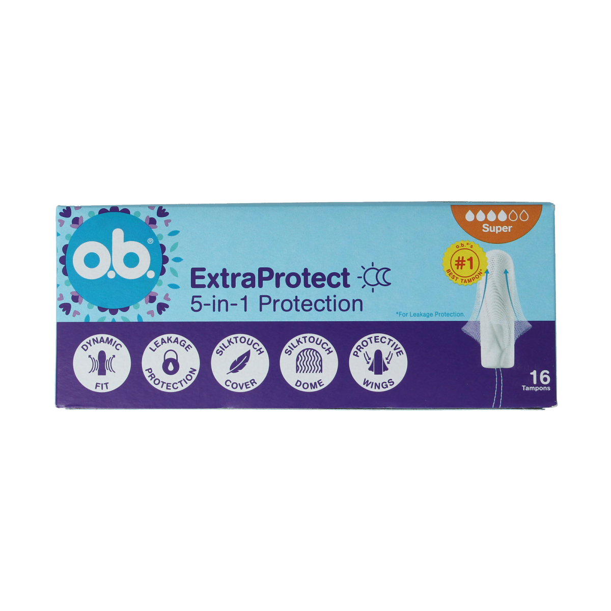 OB Tampons extra protect super 16.00 Stuks