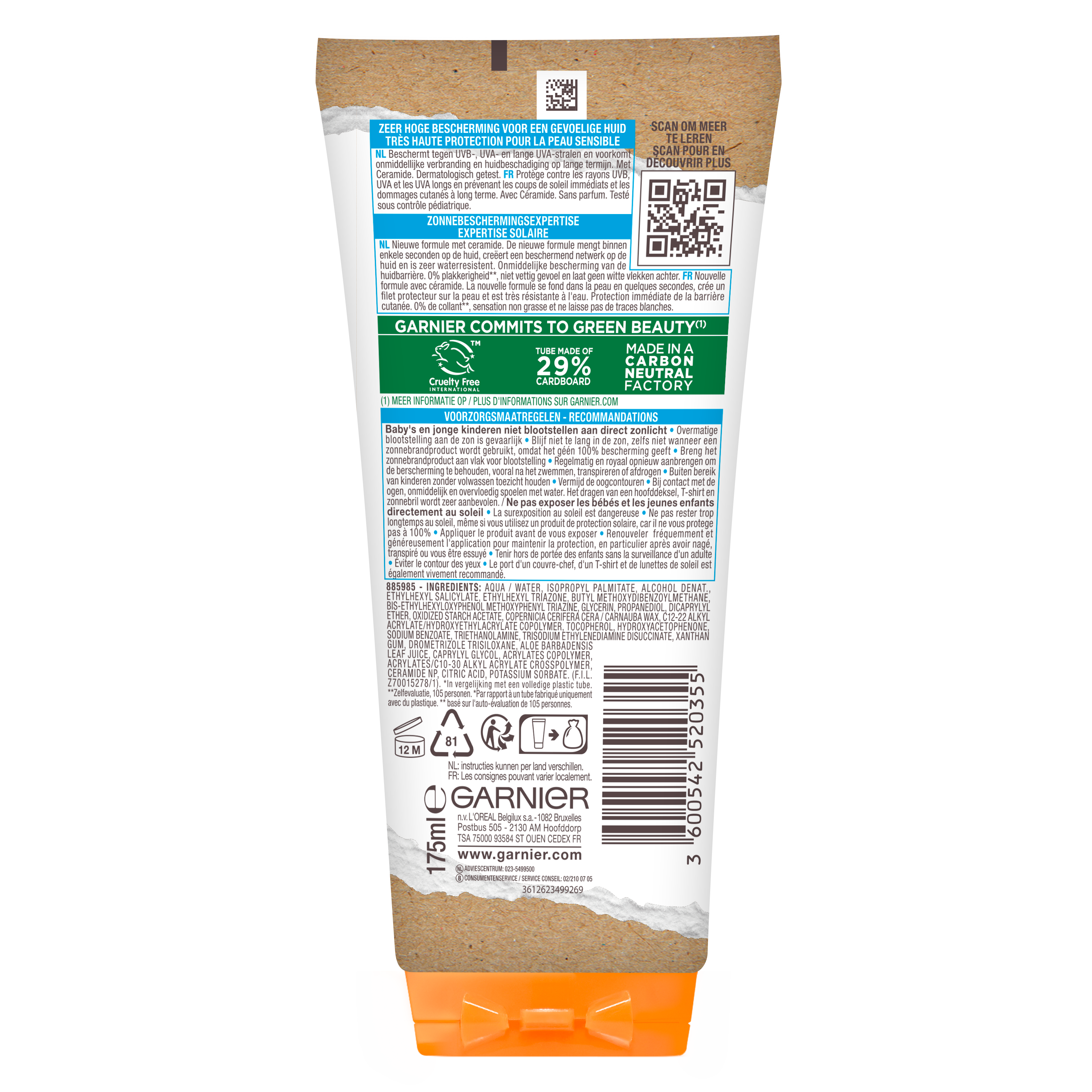 Ambre Solaire Sensitive melk SPF50+ 175 Milliliter