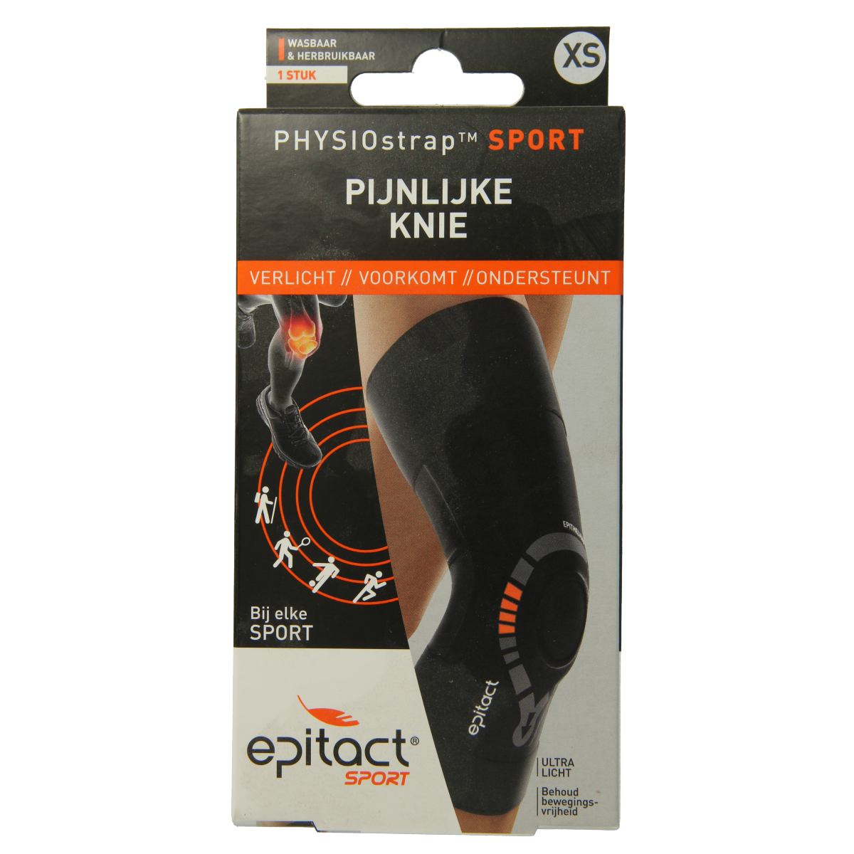 Epitact Knie physiostrap sport maat XS 1.00 Stuks