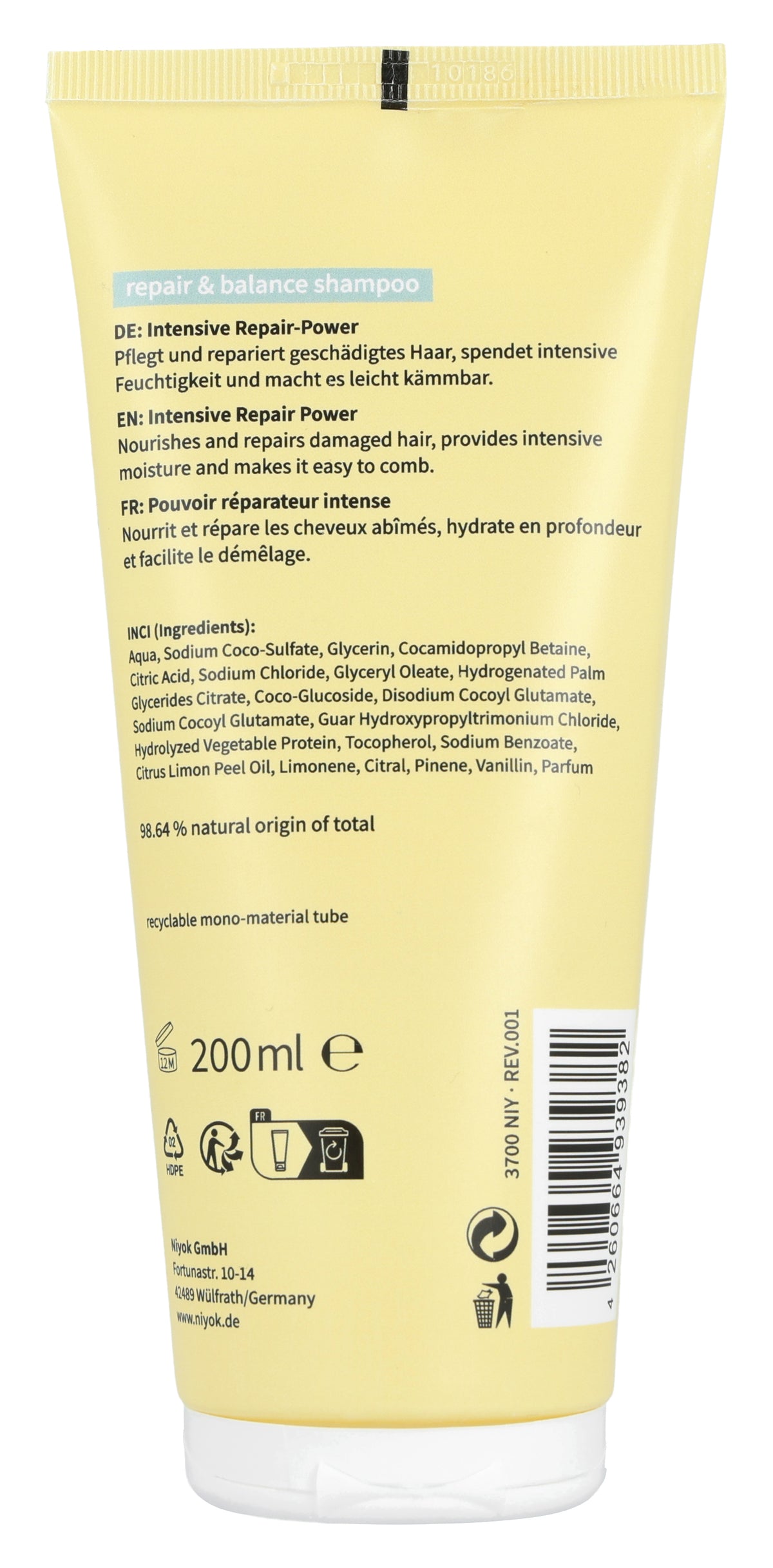 Niyok shampoo Repair & Balance 200.00 Milliliter