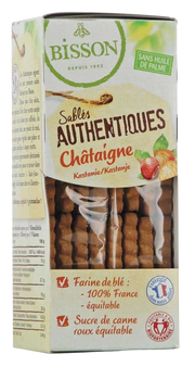 Bisson Authentieke zandkoekjes met kastanje bio 180 Gram