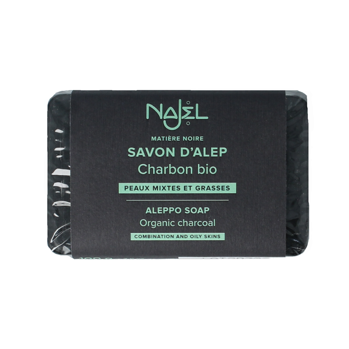 Najel Aleppo Aleppo olijfzeep met charcoal 100 Gram