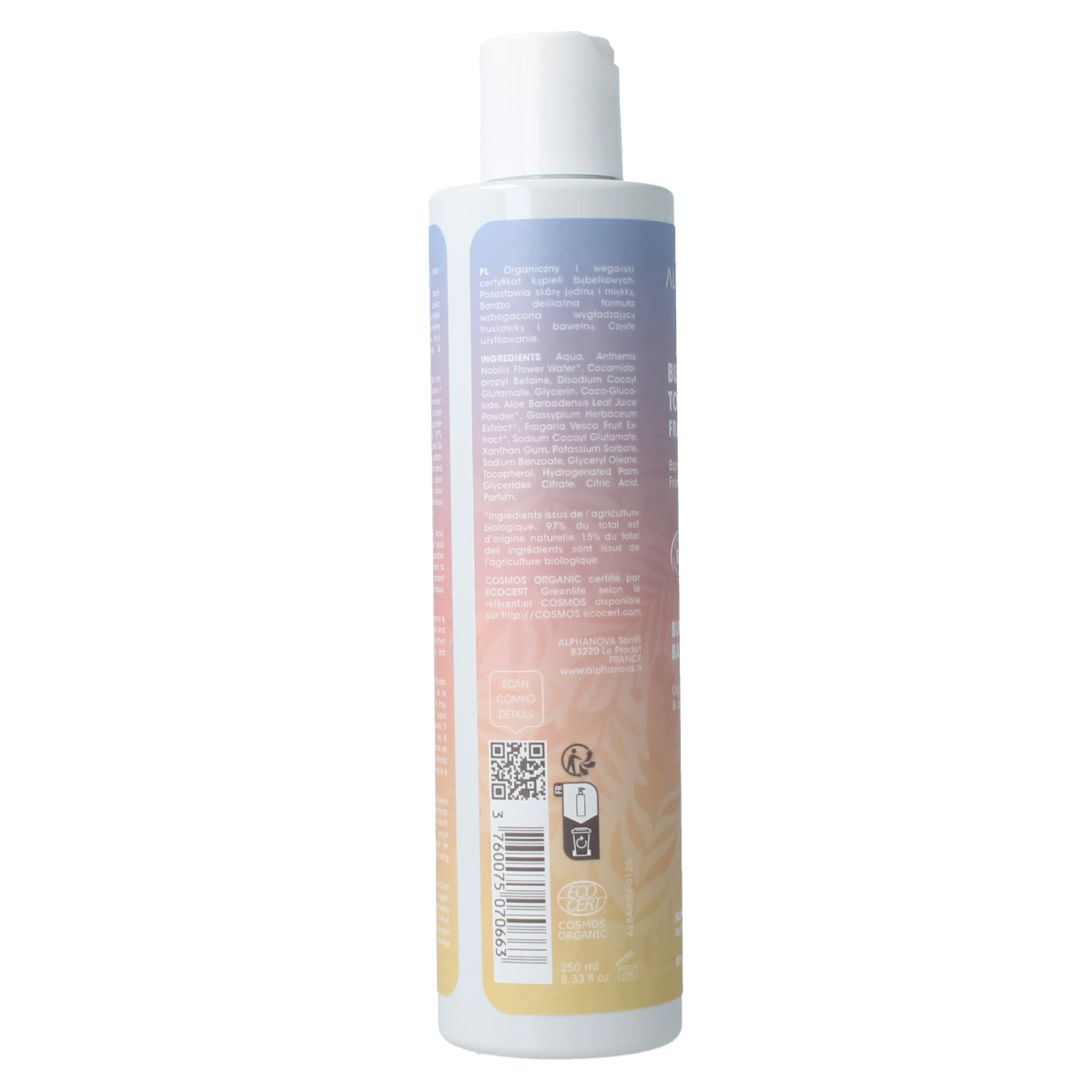 Alphanova Kids Kids bio bubble bath strawberry 250.00 Milliliter