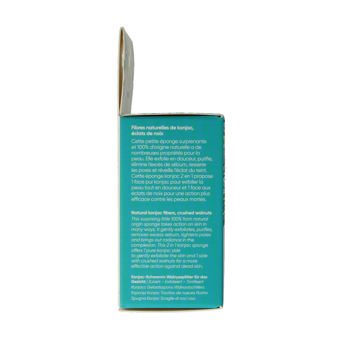 Lady Green Konjac gezichtsspons crushed walnut 1.00 Stuks