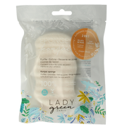 Lady Green Konjac lichaamsspons crushed walnut 1 Stuks