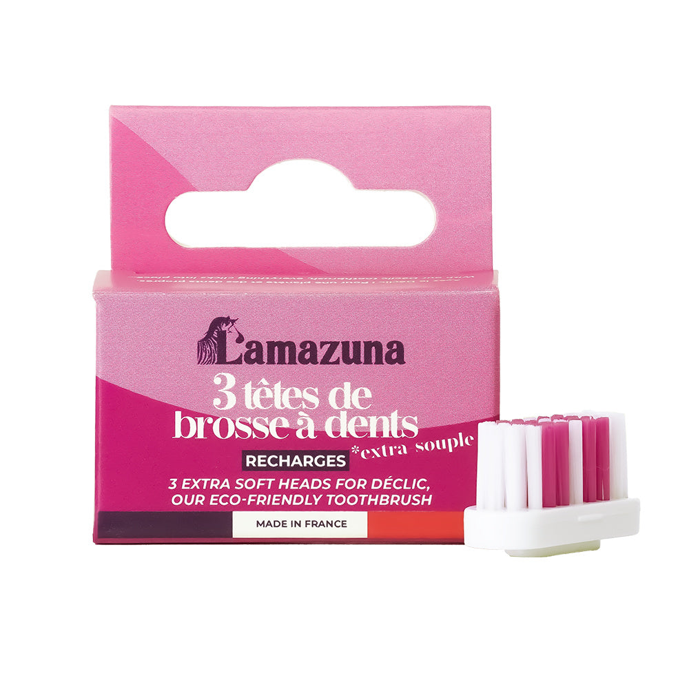 Lamazuna Set of 3 toothbrush heads XS 1 Stuks