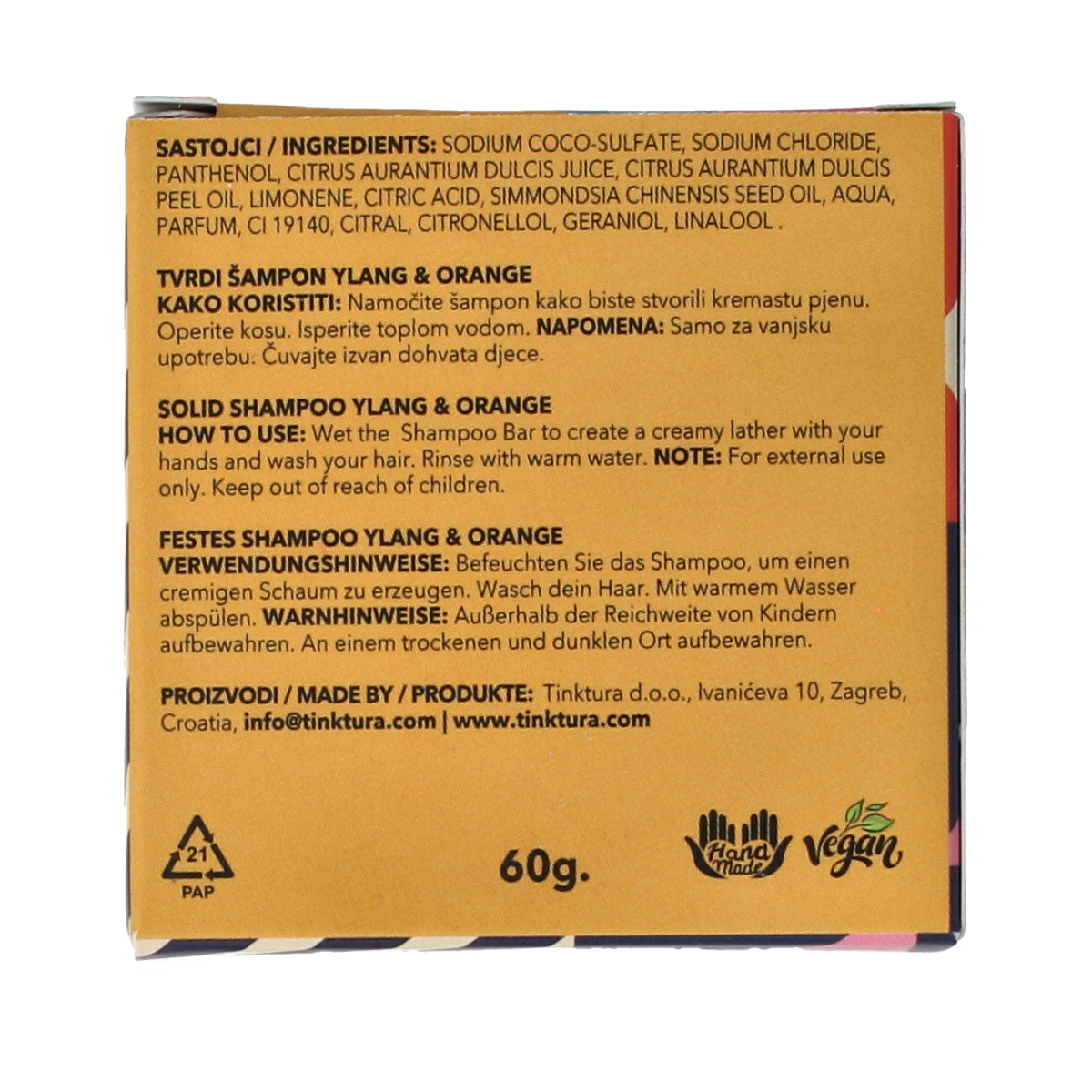 Tinktura Shampoo bar ylang/orange 1.00 Stuks