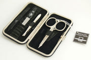 Malteser Manicure-etui 4-delig zwart lak- en fluweelleer 1.00 Set