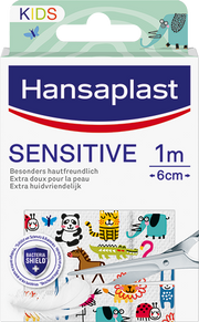 Hansaplast Sensitive kids 1m x 6cm 1.00 Stuks