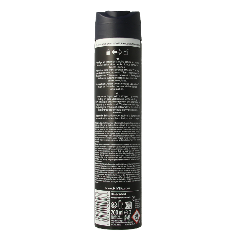 Nivea Men deodorant black & white XL spray 200 Milliliter