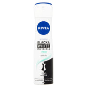 Nivea Deodorant spray invisible black & white fresh 150.00 Milliliter