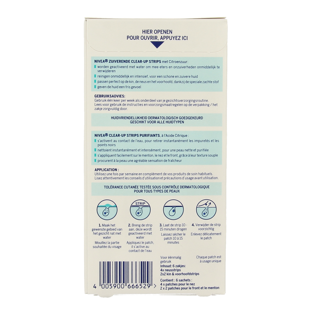 Nivea Visage clearup strips 6.00 Stuks