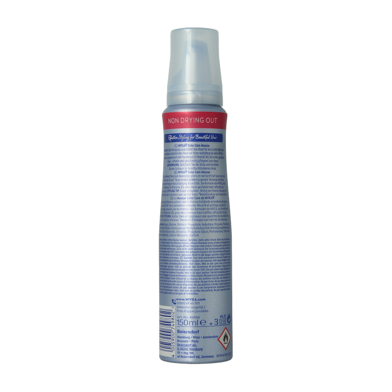 Nivea Hair care styling mousse color protect 150 Milliliter