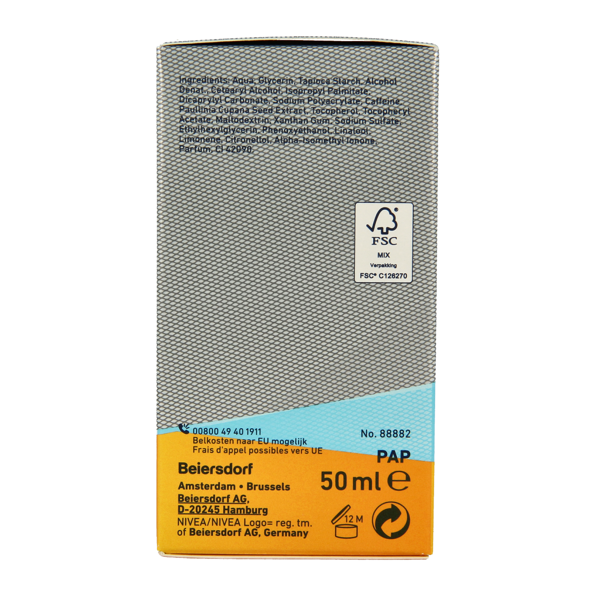 Nivea Men active energy gezichtsgel fresh look 50.00 Milliliter