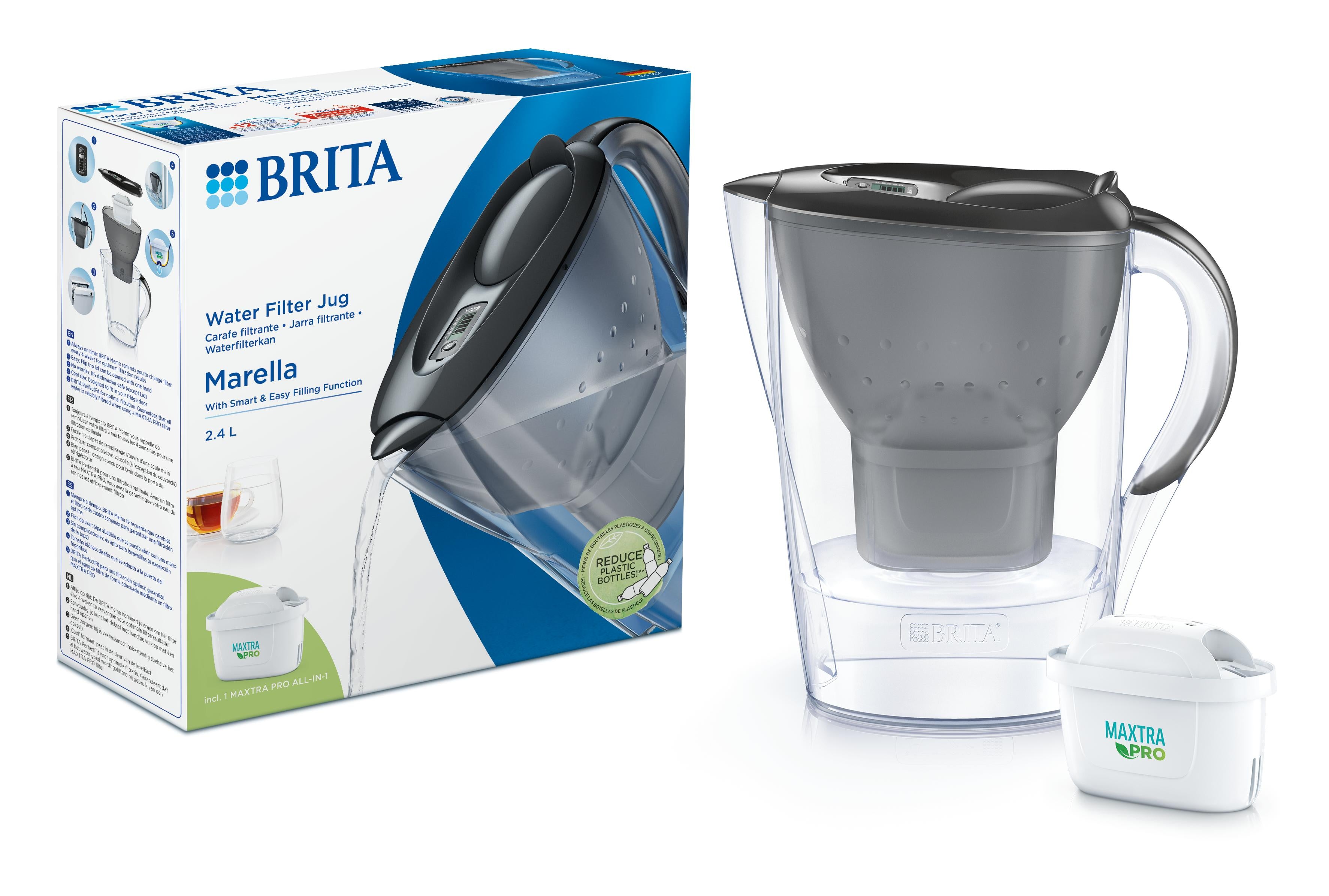 Brita BRITA waterfilterkan Marella Cool graphite 1.00 Stuks