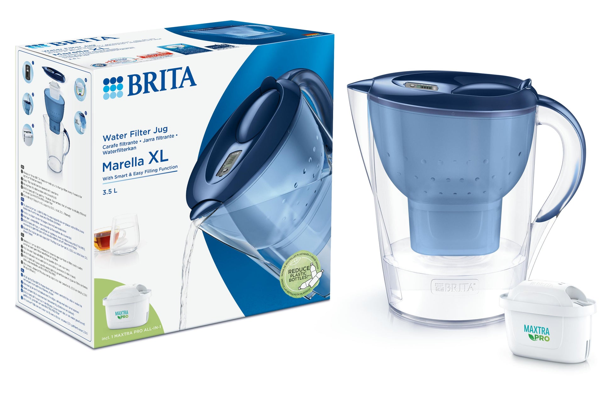 Brita BRITA waterfilterkan Marella XL blue 1.00 Stuks
