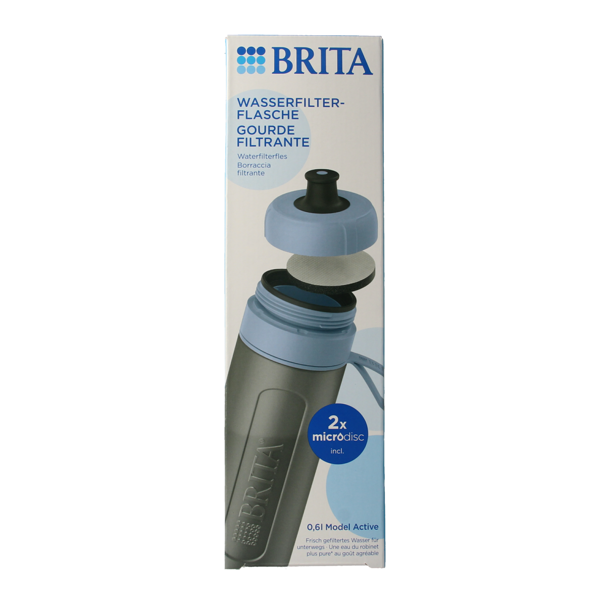 Brita Waterfles active donkerblauw 1.00 Stuks