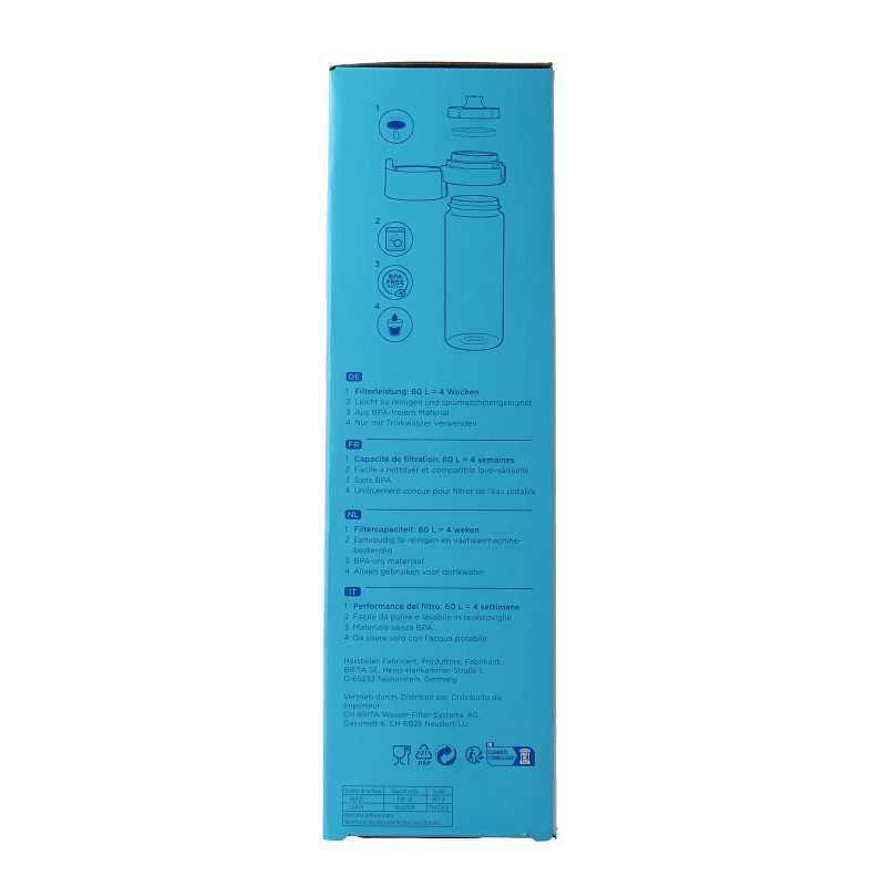 Brita Waterfles vital lichtblauw 1 Stuks