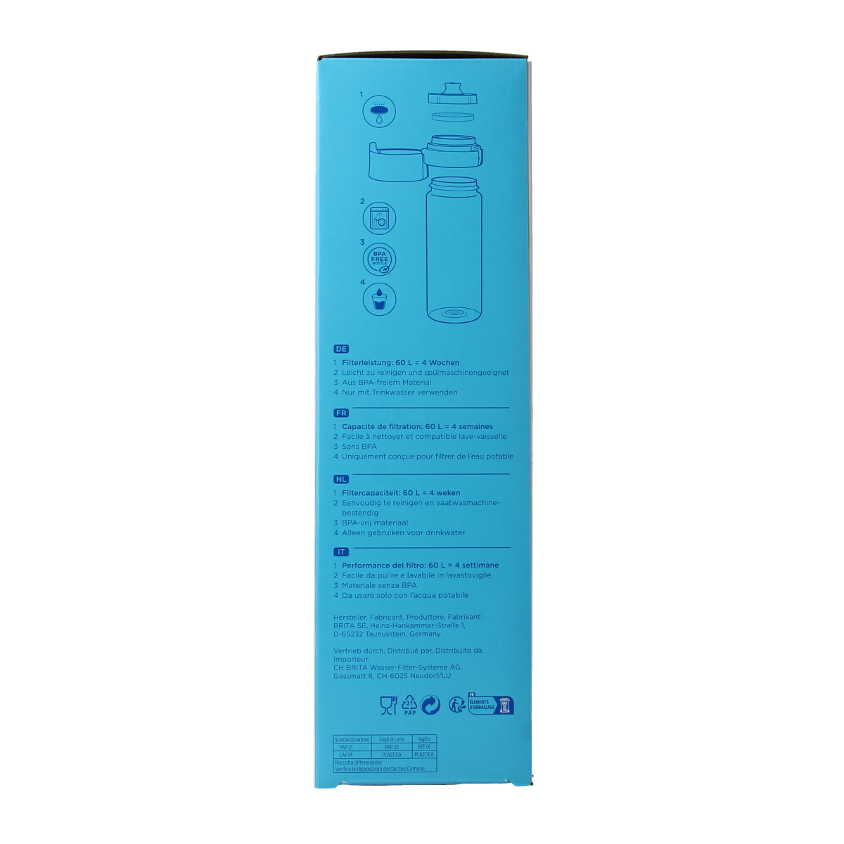 Brita BRITA waterfilterfles apricot 3.00 Stuks