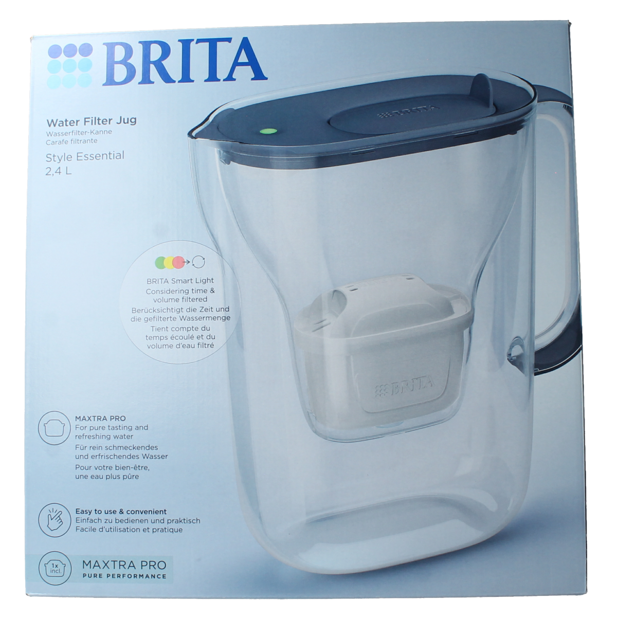 Brita Waterfilterkan Style Essential Cool stone blue 1.00 Stuks