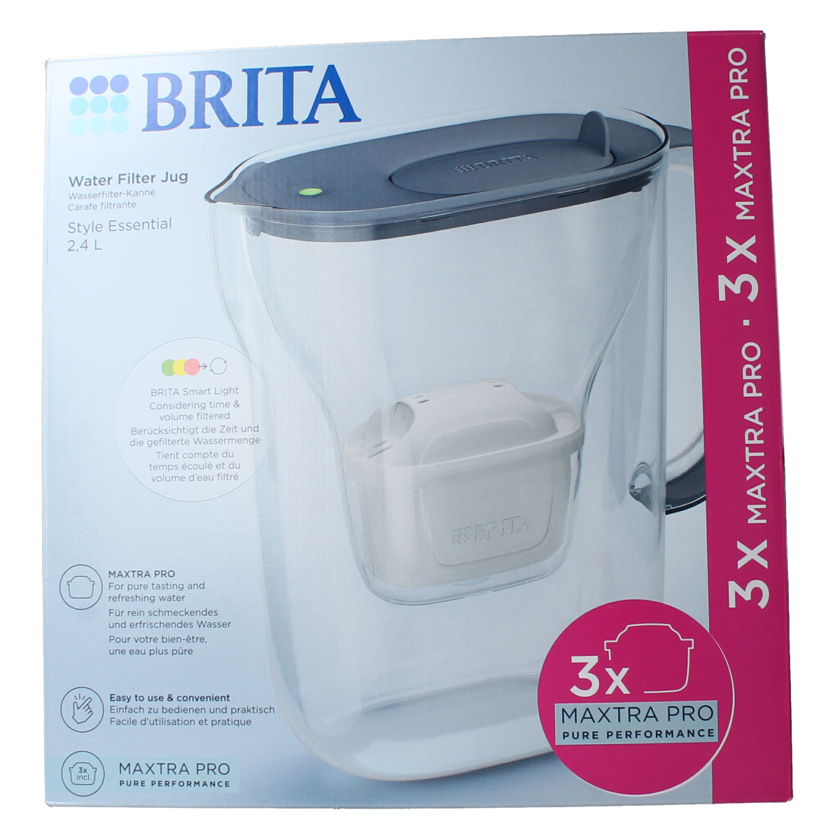 Brita Waterfilterbundel Style Essential Cool stone blue 4.00 Stuks