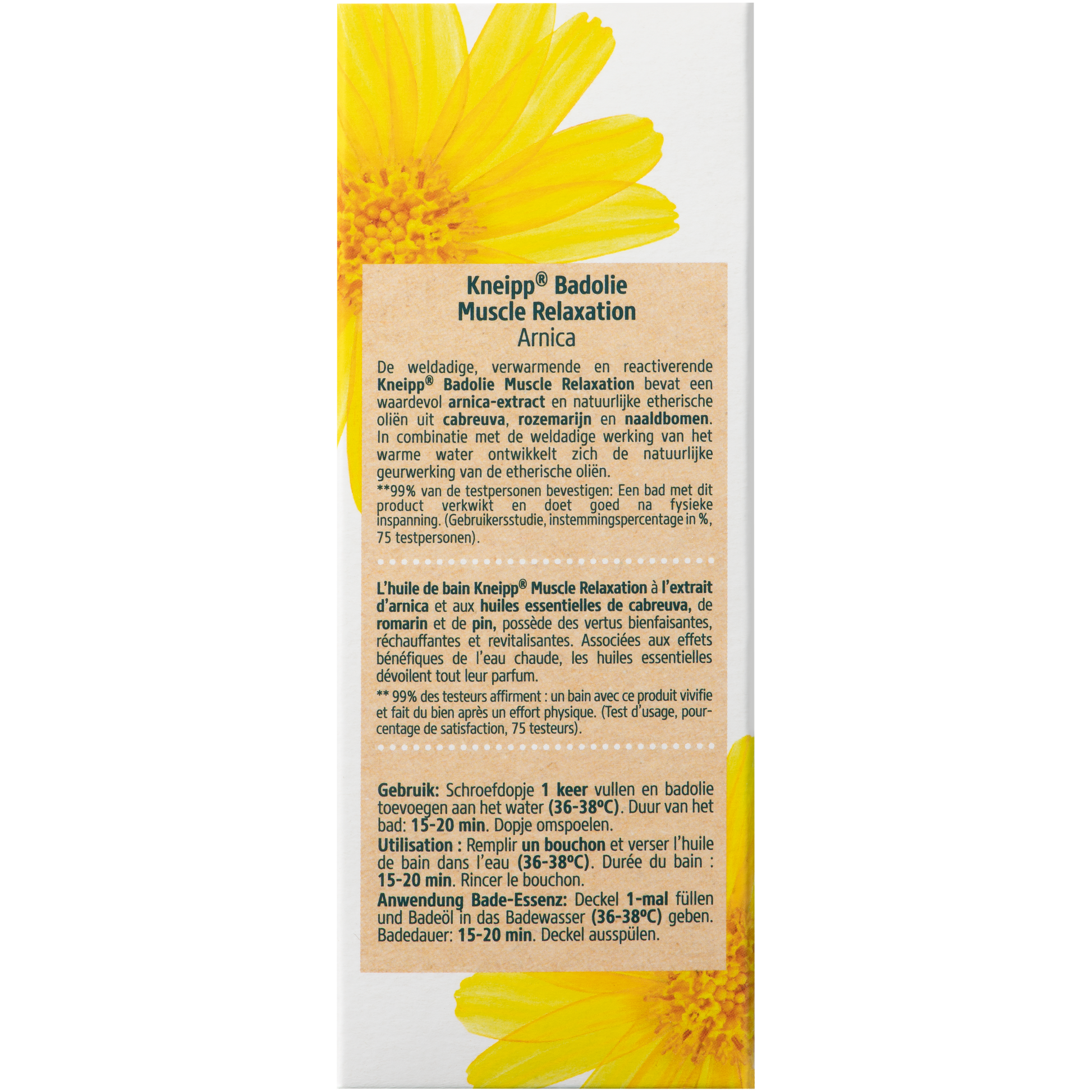 Kneipp Muscle relaxation arnica badolie 100 Milliliter