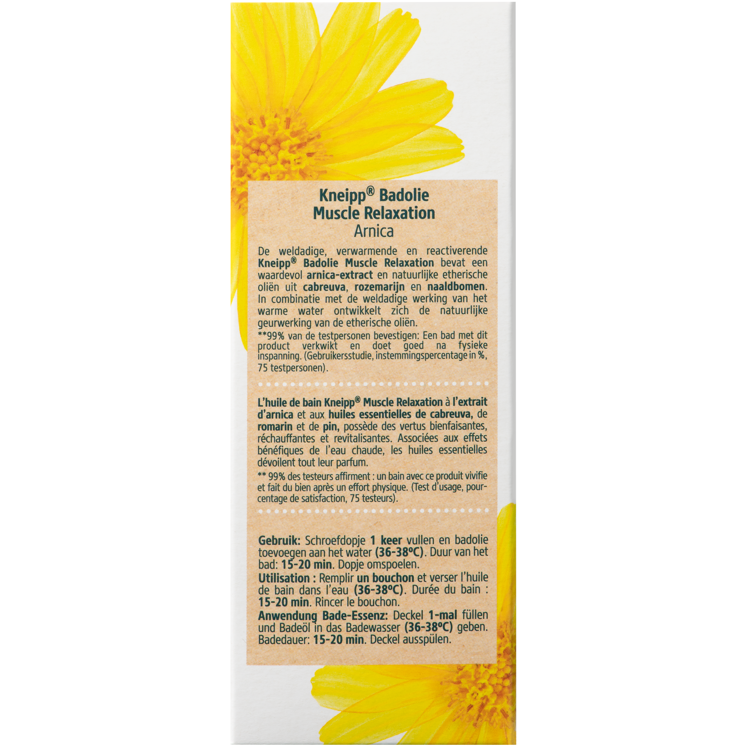 Kneipp Muscle relaxation arnica badolie 100 Milliliter