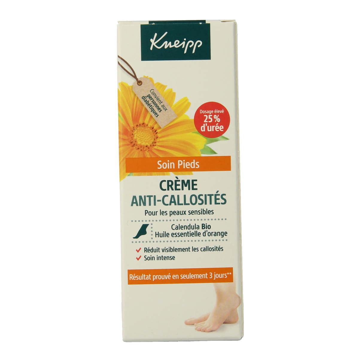 Kneipp Foot care eeltcreme calendula sinaasappelolie 50.00 Milliliter