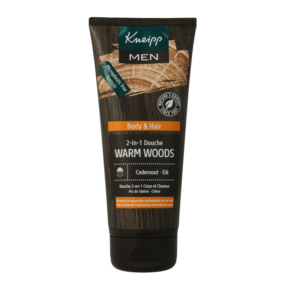 Kneipp 2-in-1 Men Douchegel & Shampoo Warm Woods 200.00 Milliliter