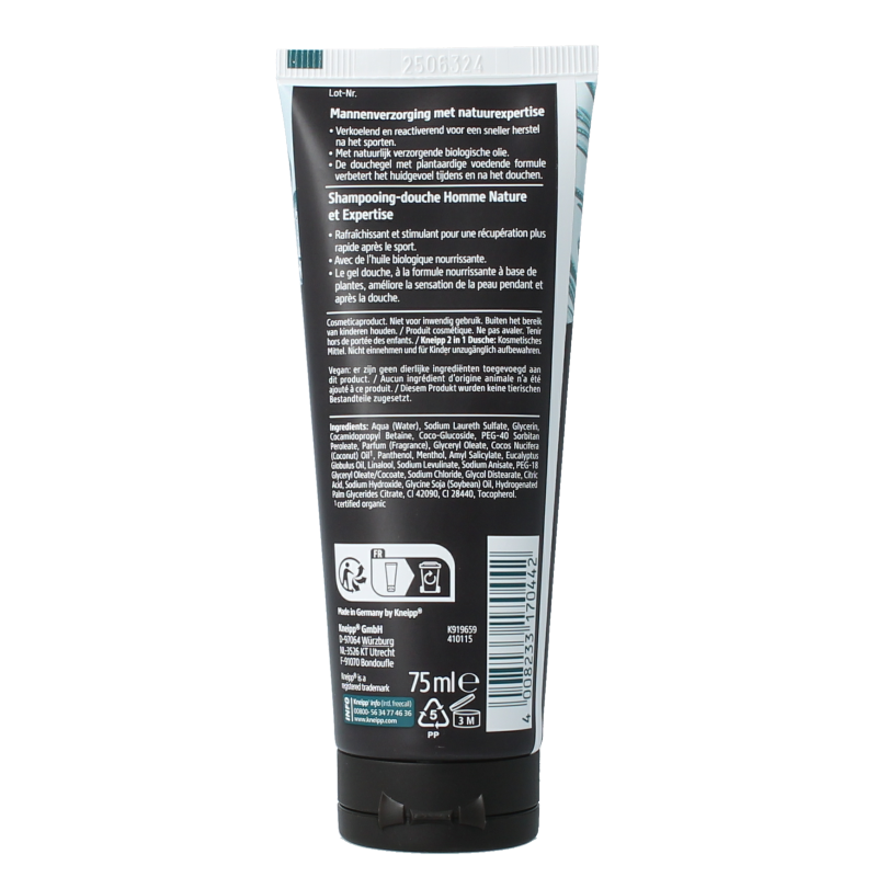 Kneipp Douche men 2 in 1 sport mini 75 Milliliter