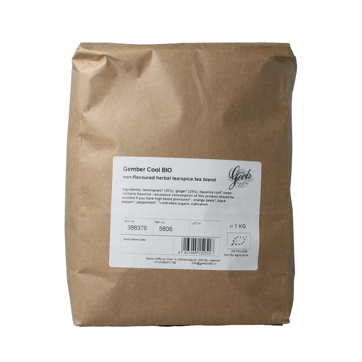Geels Gember cool bio 1.00 Kilogram