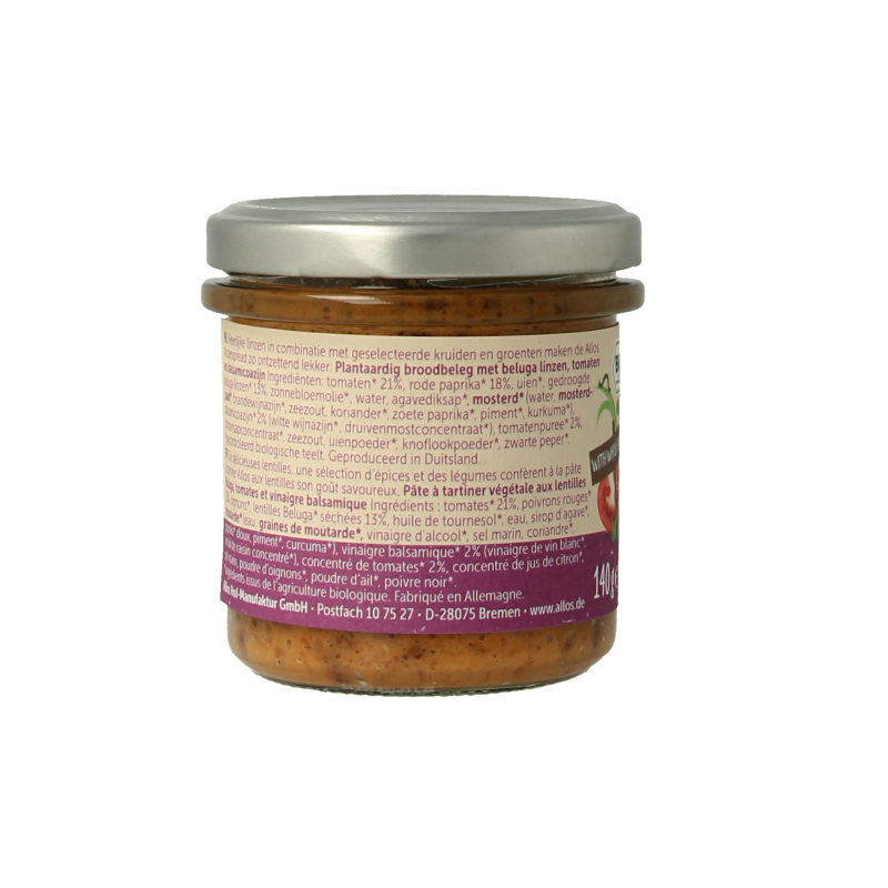 Allos Linzenspread beluga balsamico bio 140 Gram