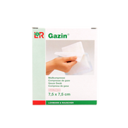 Gazin Gaaskompres 7.5 x 7.5 steriel 5 x 2 10.00 Stuks
