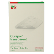 Curapor Transparant 7 x 5cm steriel 5.00 Stuks