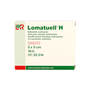Lomatuell H gaasverband 5cm x 5cm 10.00 Stuks