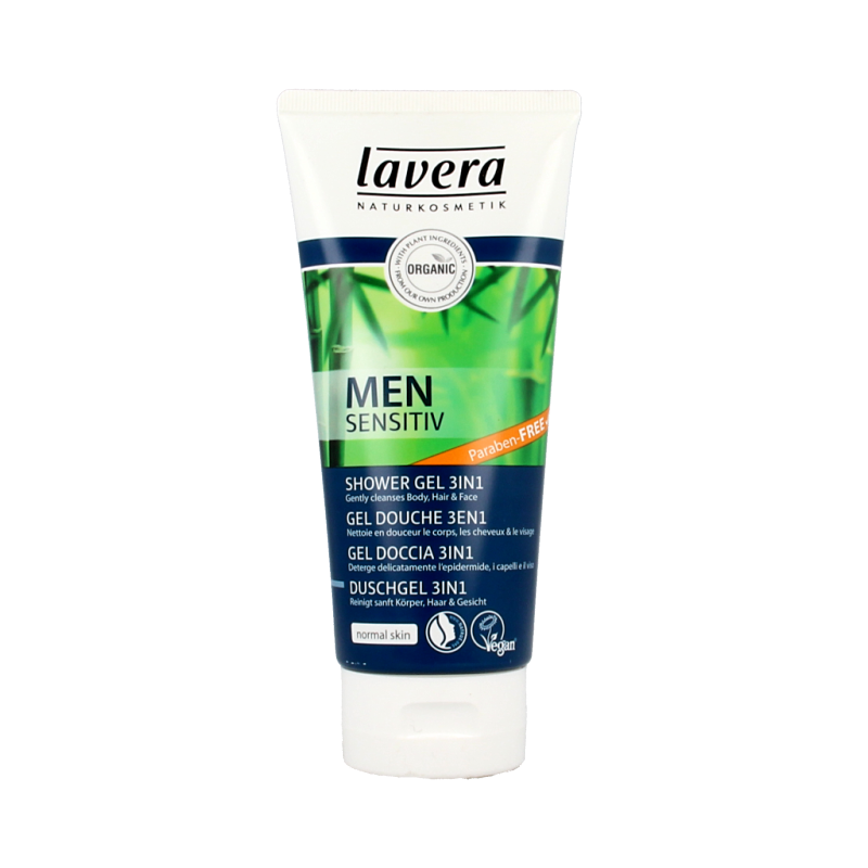 Lavera Men sensitiv douchegel showergel 3-in-1 200 Milliliter