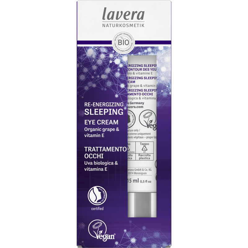 Lavera Re-Energizing sleeping eye cream bio 15 Milliliter