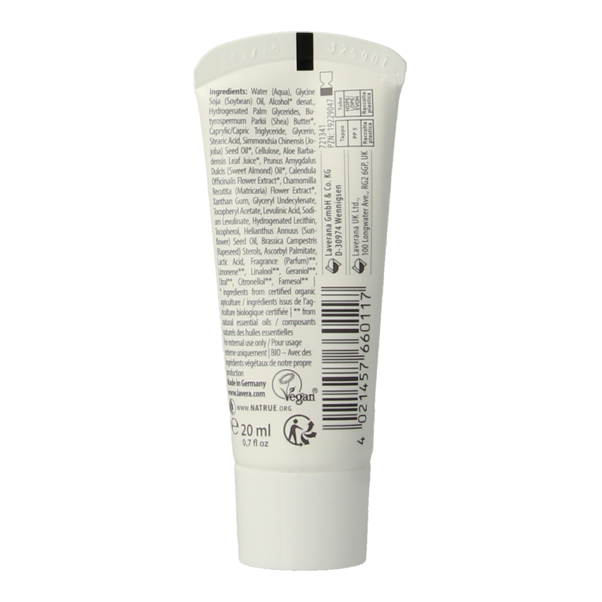 Lavera Basis sensitiv handcreme mini bio 20.00 Milliliter