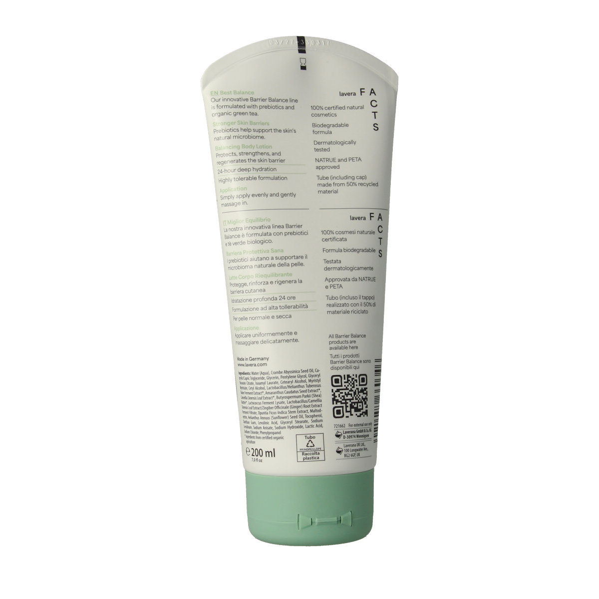 Lavera Barrier balance bodylotion bio 200.00 Milliliter