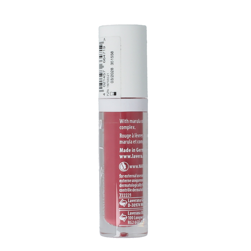 Lavera Lipstick liquid sweet peony 04 bio 1 Stuks
