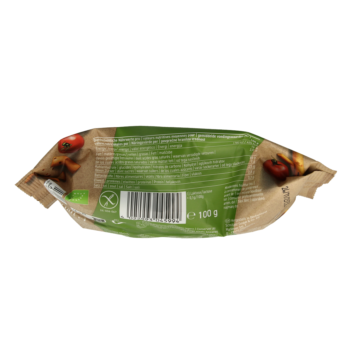 Schnitzer Grissini tomate glutenvrij bio 100.00 Gram