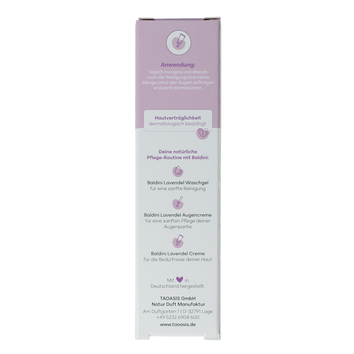 Baldini Oogcreme lavendel regenererend demeter 15.00 Milliliter