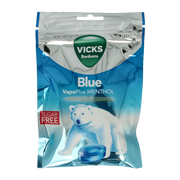 Vicks Blue menthol suikervrij bag 72.00 Gram