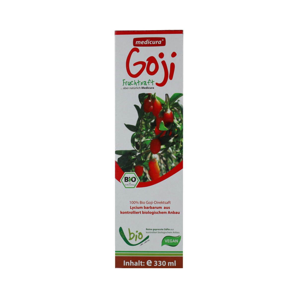 Medicura Goji 100% sap bio 330.00 Milliliter