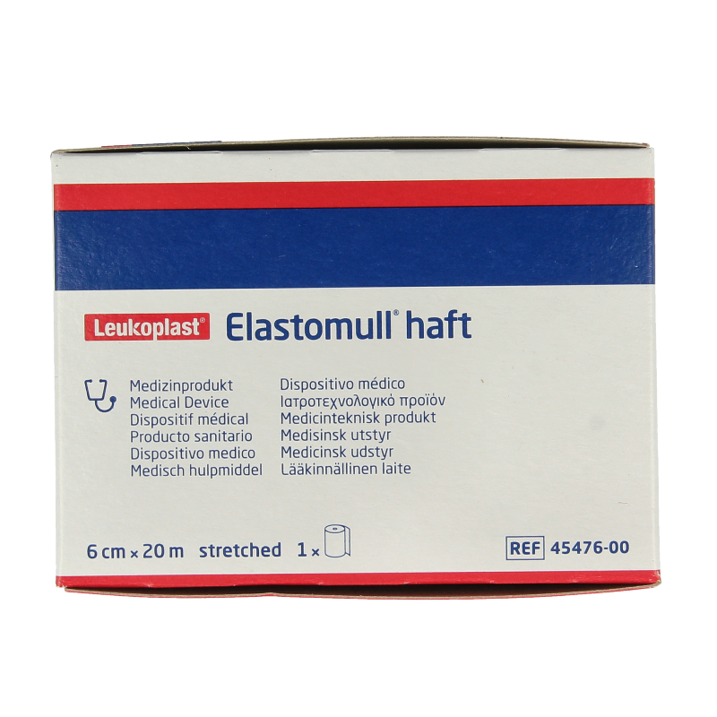 Elastomull Fixatiewindsel haft 20m x 6cm 45476 beige/wit 1 Stuks